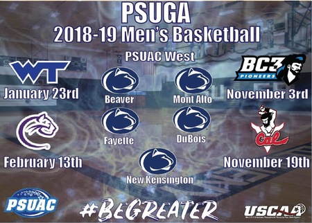 PSUGA Men’s Basketball Releases 2018-2019 Schedule